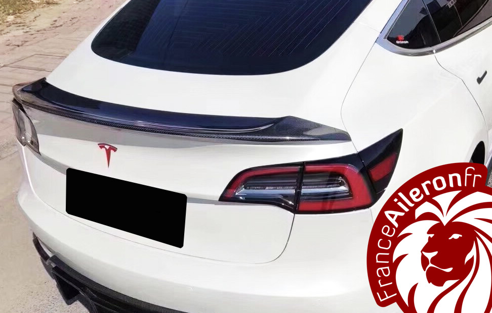 Becquet en véritable carbone Style Performance Tesla Model 3
