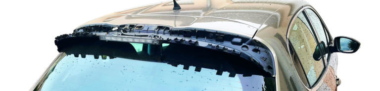 Becquet Arrière En ABS Pour Peugeot 208 (2012-2018) - Aileron De Toit Noir, Adhésif Double Face, Design Sportif