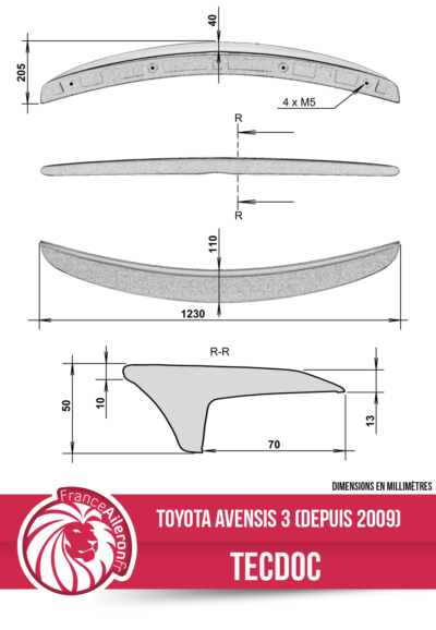 Becquet pour Toyota Avensis 3