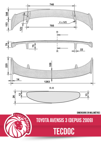 Aileron pour Toyota Avensis 3