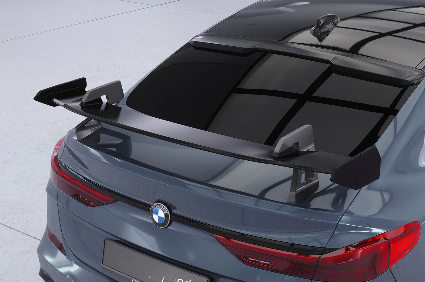 Aileron Col de cygne V1 pour BMW Série 2 F44 Gran Coupé (2020-2024) (lame noir brillant)