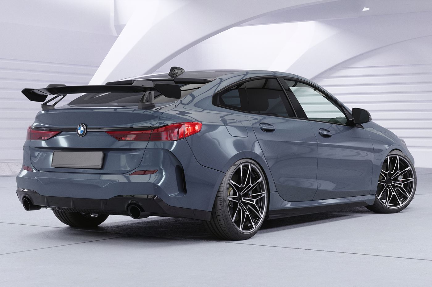Aileron Col de cygne V1 pour BMW Série 2 F44 Gran Coupé (2020-2024) (lame noir brillant)