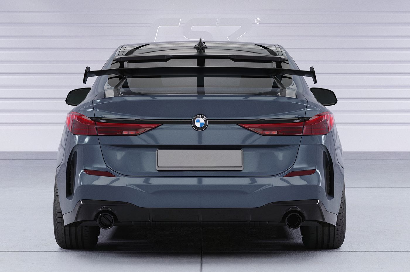 Aileron Col de cygne V1 pour BMW Série 2 F44 Gran Coupé (2020-2024) (lame noir brillant)
