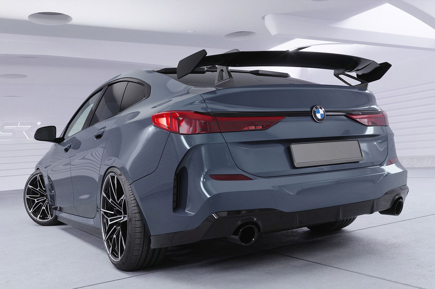 Aileron Col de cygne V1 pour BMW Série 2 F44 Gran Coupé (2020-2024) (lame noir brillant)