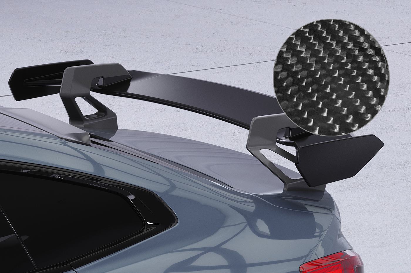 Aileron Col de cygne V1 pour BMW Série 2 F44 Gran Coupé (2020-2024) (lame en carbone véritable)