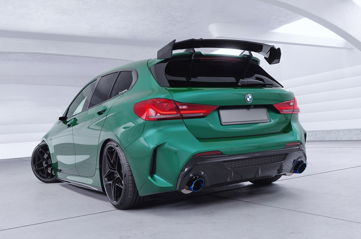 Aileron Col de cygne pour BMW Série 1 F40 M135 / M Sportpaket Pro (lame noir brillant)