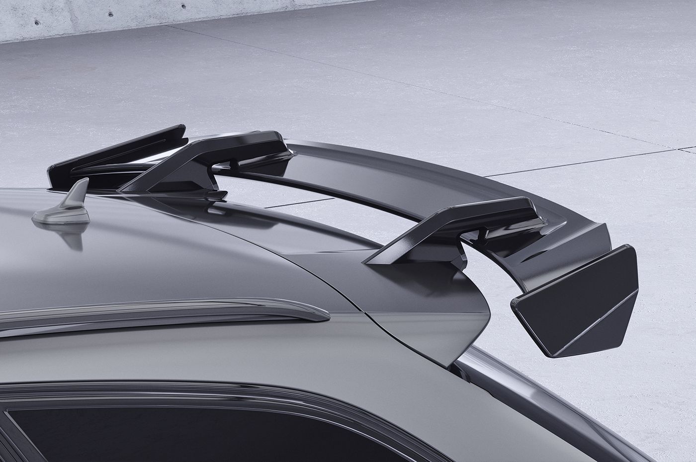 Aileron Col de cygne pour Audi RS6 (C7) (lame noir brillant)