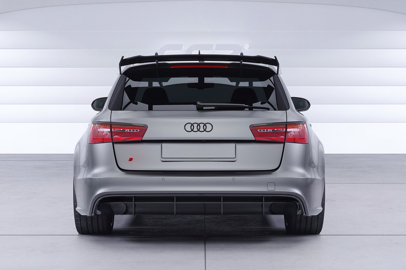 Aileron Col de cygne pour Audi RS6 (C7) (lame noir brillant)