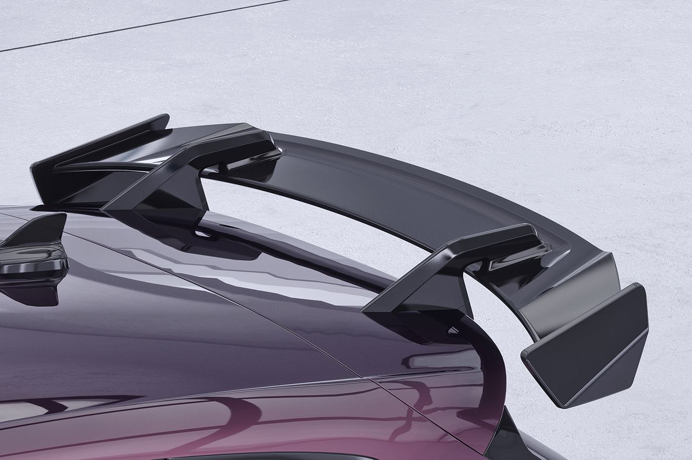 Aileron Col de cygne pour Seat Leon 4 (Typ KL) / Cupra Leon 4 (Typ KL) (lame noir brillant)