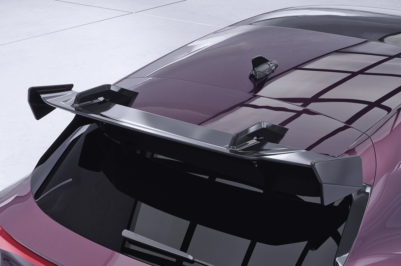 Aileron Col de cygne pour Seat Leon 4 (Typ KL) / Cupra Leon 4 (Typ KL) (lame noir brillant)