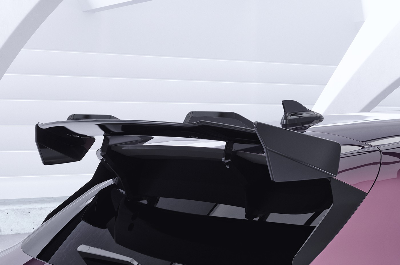 Aileron Col de cygne pour Seat Leon 4 (Typ KL) / Cupra Leon 4 (Typ KL) (lame noir brillant)