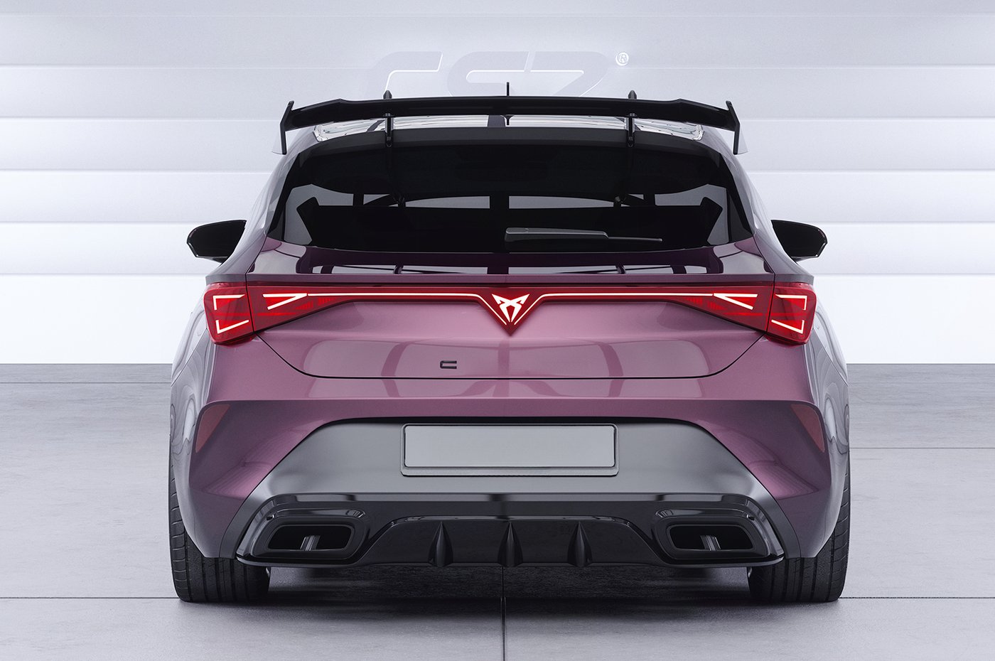 Aileron Col de cygne pour Seat Leon 4 (Typ KL) / Cupra Leon 4 (Typ KL) (lame noir brillant)